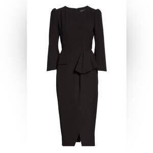 SALONI Valentine Puff Bell Sleeve Midi Dress NWT